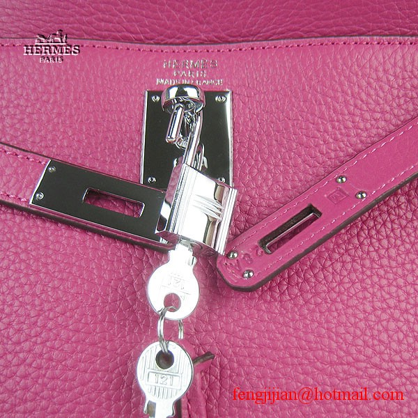 Hermes Kelly 32cm Togo Leather Bag Peachblow 6108 Silver Hardware